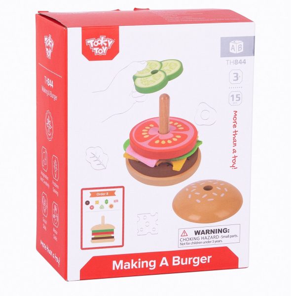 Tooky Toy Co Making A Burger  10x10x10cm Cheap