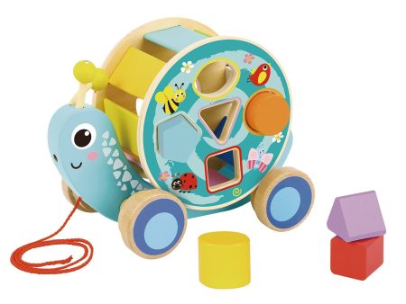 Tooky Toy Co PULL ALONG SNAIL  26x14x19cm For Cheap