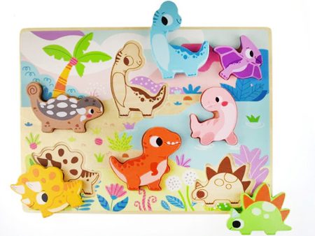 Tooky Toy Co Chunky Puzzle - Dinosaur  30x21x2cm Online Sale