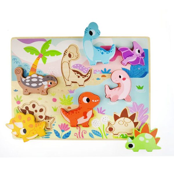 Tooky Toy Co Chunky Puzzle - Dinosaur  30x21x2cm Online Sale