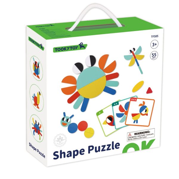 Tooky Toy Co Shape Puzzle  22x22x7cm Discount