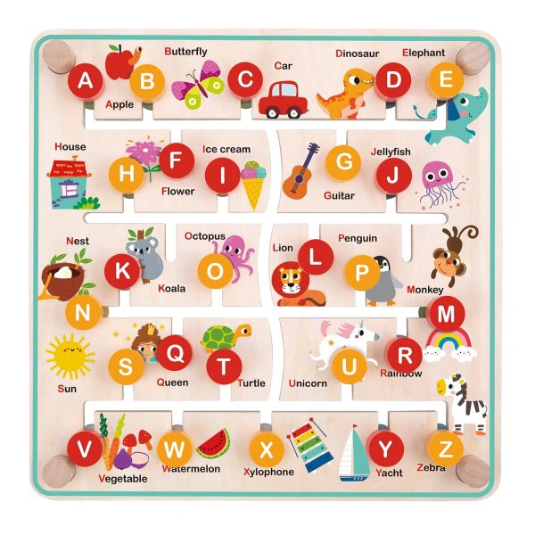 Tooky Toy Co Alphabet & Farm Maze  30x30x4cm Online Hot Sale