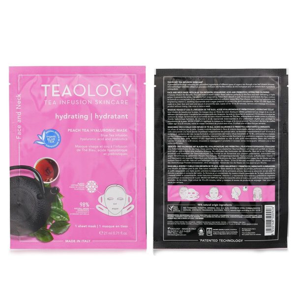 Teaology Peach Tea Hyaluronic Face & Neck Mask  21ml 0.17oz Supply