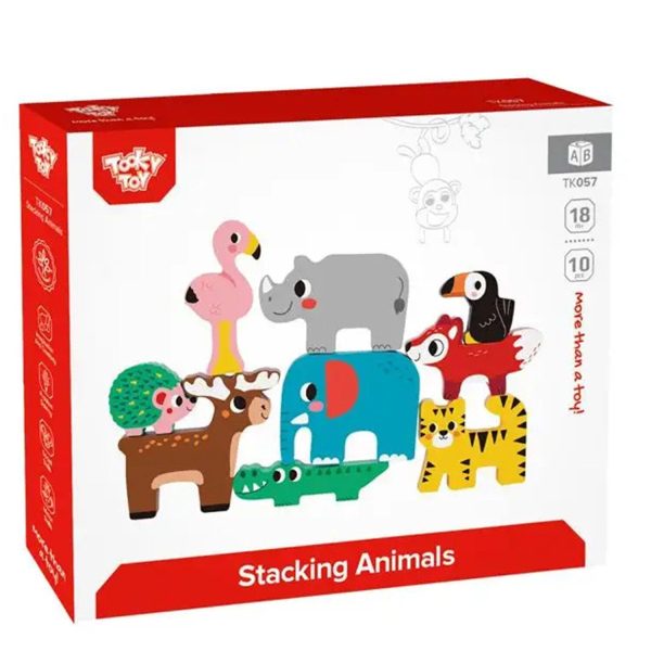 Tooky Toy Co Stacking Animals  21x4x17cm Sale