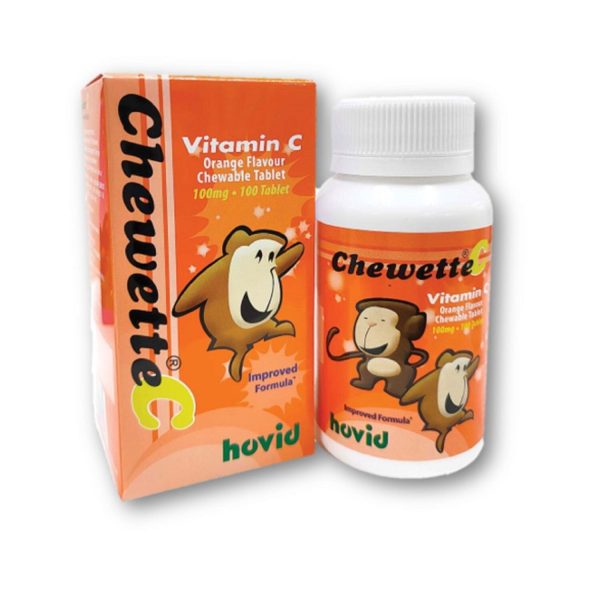 Hovid Chewette C Vitamin C tablets (Orange flavor)  Fixed Size For Discount