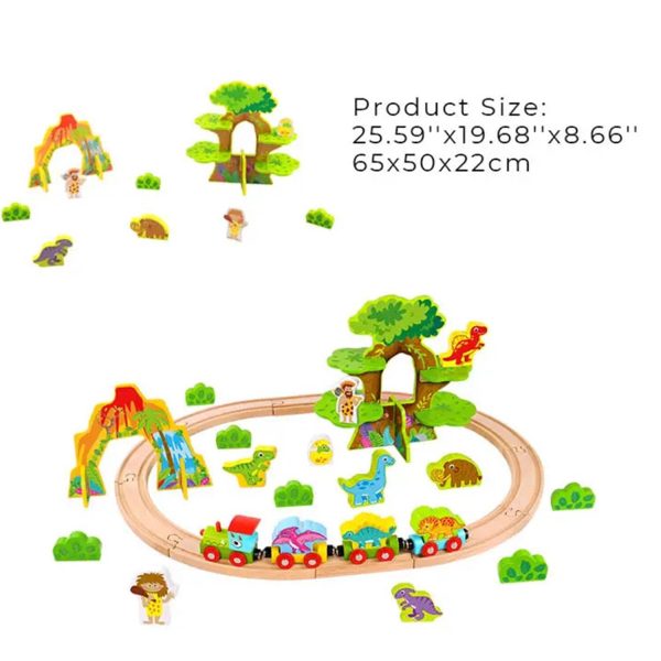 Tooky Toy Co Dinosaur Train Set-Medium  65x50x22cm For Sale