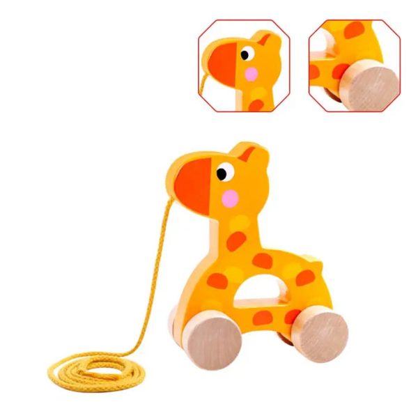 Tooky Toy Co Pull Along - Giraffe  13x6x15cm on Sale