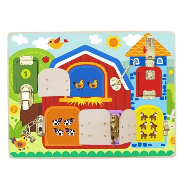 Tooky Toy Co Latches Activity Board  40x30x4cm For Discount