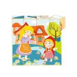 Tooky Toy Co Block Puzzle - Little Red Riding Hood  14x14x4cm Cheap