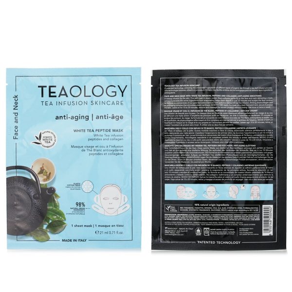 Teaology White Tea Peptide Face & Neck Mask  21ml 0.17oz Online now