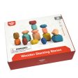 Tooky Toy Co Wooden Stacking Stones - 16 pcs  18x14x5cm Online now