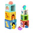 Tooky Toy Co Nesting Boxes - Dinosaur  13x13x13cm For Discount