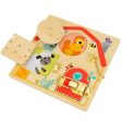 Tooky Toy Co Latches Activity Board - Farm  22x22x9cm Hot on Sale