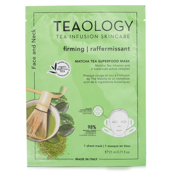 Teaology Matcha Tea Superfood Face & Neck Mask  21ml 0.17oz on Sale