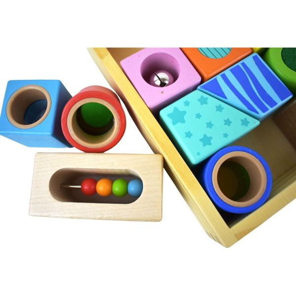 Tooky Toy Co Multifunction Blocks with Texture and Sound  19x5x19cm on Sale