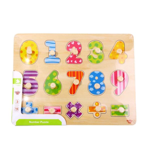 Tooky Toy Co Number Puzzle  30x23x2cm Hot on Sale