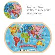 Tooky Toy Co World Map Puzzle  45x30x1cm Online now