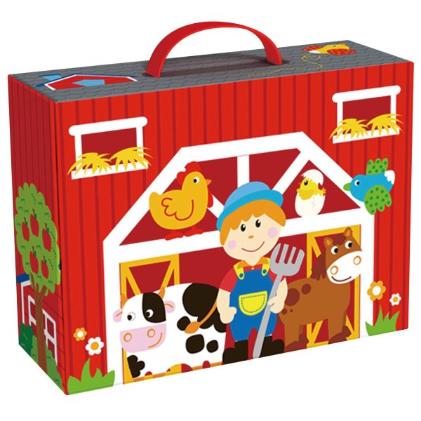 Tooky Toy Co Farm Play Box  30x10x22cm For Cheap