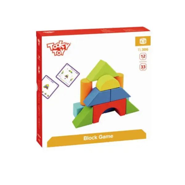 Tooky Toy Co Block Game  22x22x6cm Discount