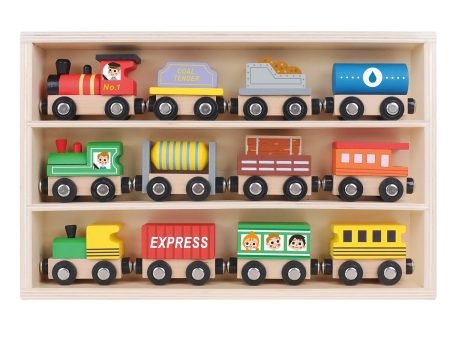 Tooky Toy Co Wooden Train Set  30x22x4cm on Sale