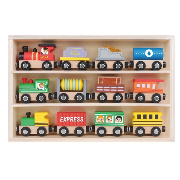 Tooky Toy Co Wooden Train Set  30x22x4cm on Sale