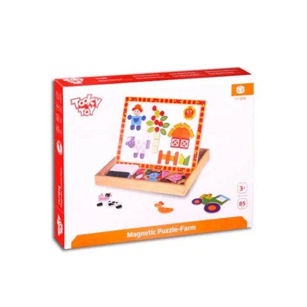 Tooky Toy Co Magnetic Puzzle - Farm  30x22x22cm Online Hot Sale