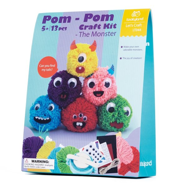 Tookyland  Pom - Pom Craft Kit - The Monster   26x7x20cm Online Sale