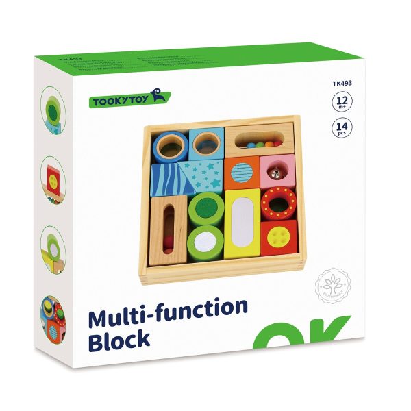 Tooky Toy Co Multifunction Blocks with Texture and Sound  19x5x19cm on Sale