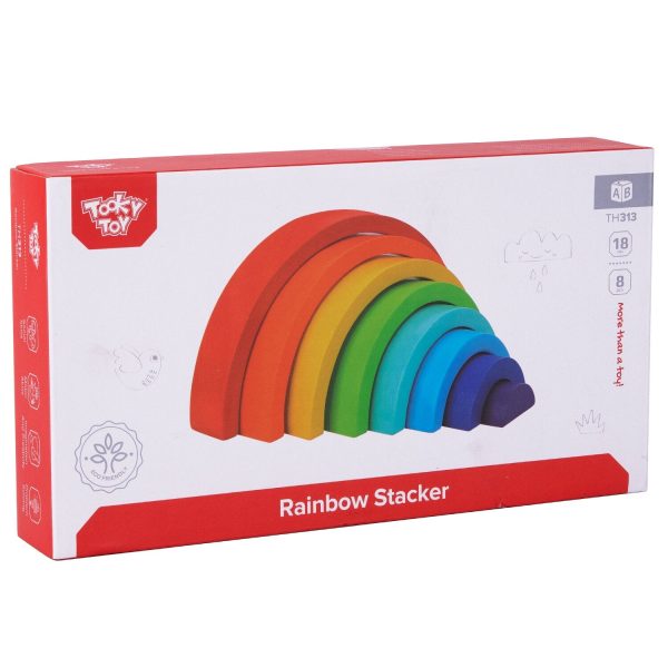 Tooky Toy Co Rainbow Stacker 8pcs  26x13x5cm For Discount