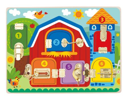 Tooky Toy Co Latches Activity Board  40x30x4cm For Discount