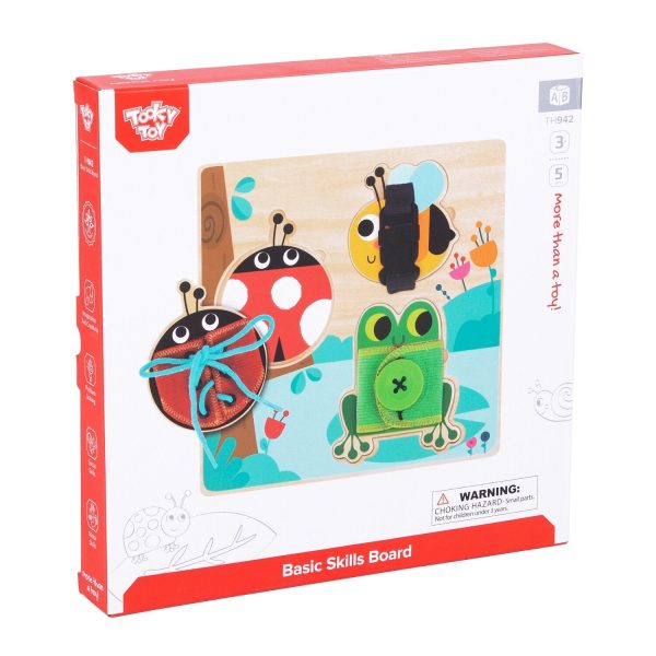 Tooky Toy Co Basic Skills Board  22x22x9cm Sale