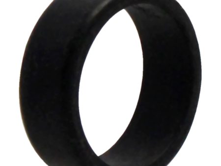 ROQ Silicone Wedding 2Layer Beveled 8mm Ring - Black by ROQ for Men - 9 mm Ring on Sale