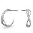 Swarovski Twist hoop earrings 5563908 - White, Rhodium plated  White Online Sale