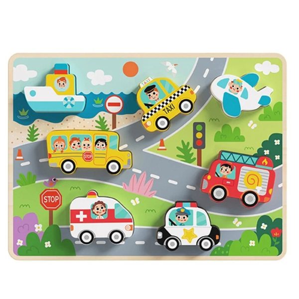 Tooky Toy Co Chunky Puzzle - Transportation  30x21x2cm Online