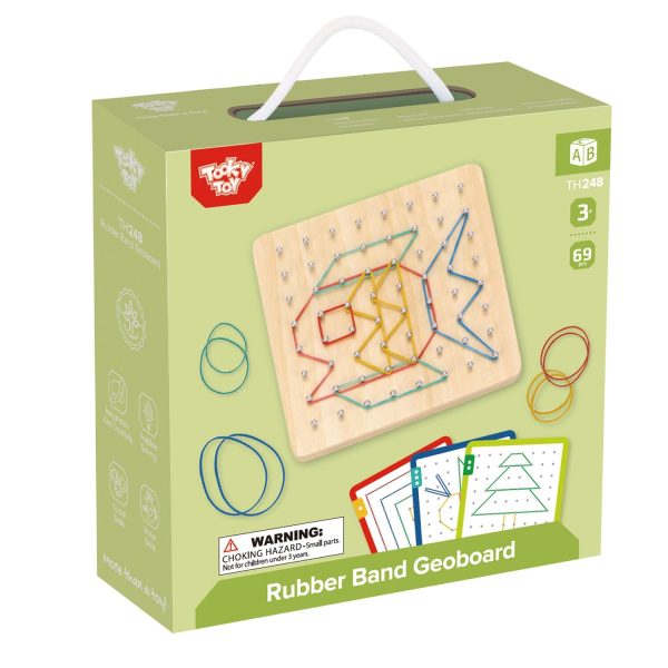 Tooky Toy Co Rubber Band Geoboard  18x18x3cm For Cheap