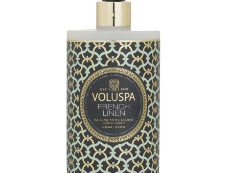 Voluspa French Linen Hand Soap - Cotton Flower, White Cedar & Sun Dried Vanilla Bean  450ml 15.2oz Online Hot Sale