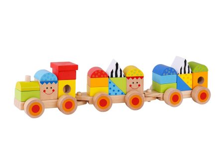 Tooky Toy Co Stacking Train  38x8x10cm For Discount