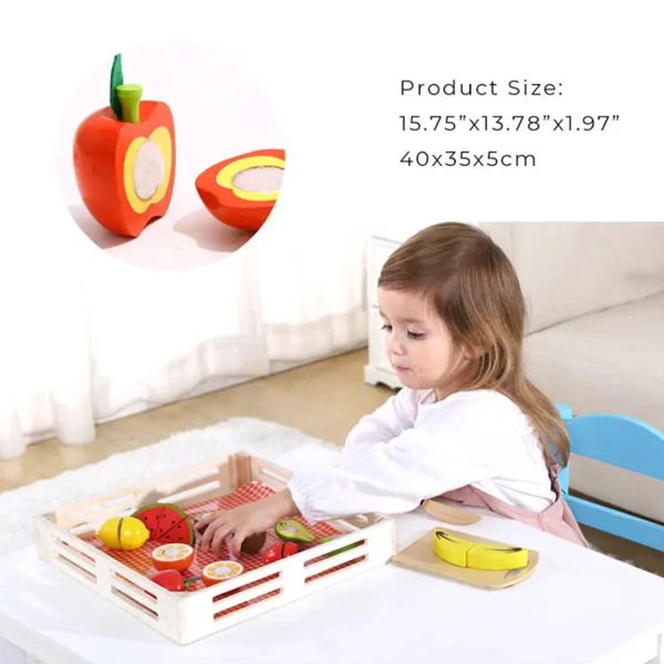 Tooky Toy Co Cutting Fruits  40x35x5cm on Sale