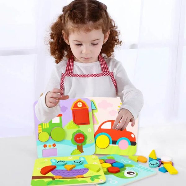 Tooky Toy Co 4 In 1 Shape Puzzles  23x23x5cm Sale