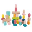 Tooky Toy Co Wooden Stacking Stones - 32pcs  24x18x5cm Hot on Sale