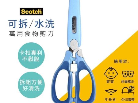 3M Scotch? Detachable & Portable Food Scissors Blue  Fixed Size Online Hot Sale