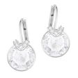 Swarovski Bella V drop earrings  5416155 - Round cut, White, Rhodium plated  White For Cheap