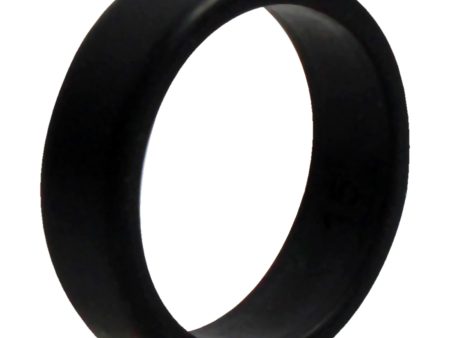 ROQ Silicone Wedding 2Layer Beveled 8mm Ring - Black by ROQ for Men - 15 mm Ring Sale