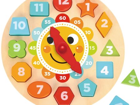 Tooky Toy Co Clock Puzzle  22x22x3cm For Discount