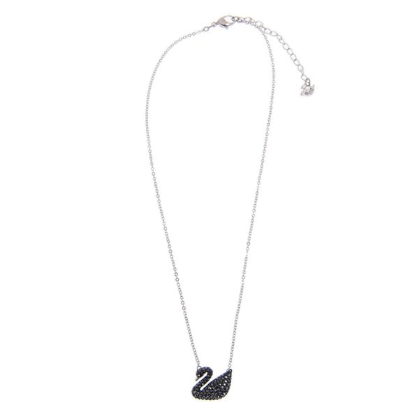 Swarovski Swarovski Iconic Swan pendant Swan 5347329  - Medium, Black, Rhodium plated  Black For Sale