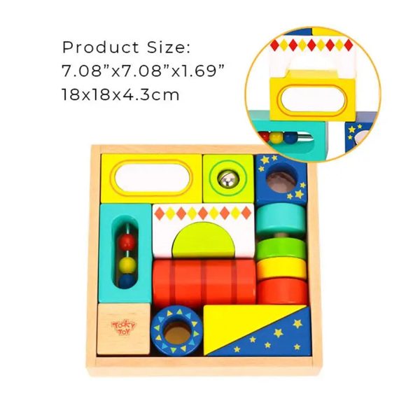 Tooky Toy Co Multifunction Block  18x18x5cm Discount