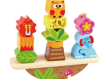 Tooky Toy Co Balance Stacker - Animals  20x7x20cm Sale