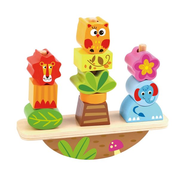 Tooky Toy Co Balance Stacker - Animals  20x7x20cm Sale