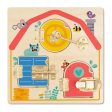 Tooky Toy Co Latches Activity Board - Farm  22x22x9cm Hot on Sale