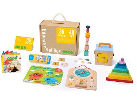 Tooky Toy Co 36m+ Educational Box  32x27x18cm Hot on Sale